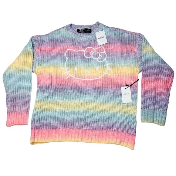 Hello Kitty x Forever 21 Knit Sweater Shorts Plus Size 0X (12/14) Multicolor New - Picture 4 of 11